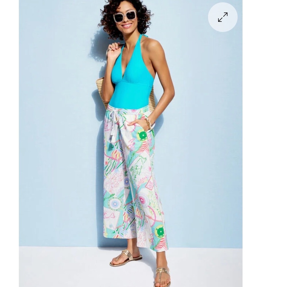 Talbots AQUA CLUB HALTER ONE-PIECE SWIMSUIT SIZE LARGE TEAL NWT